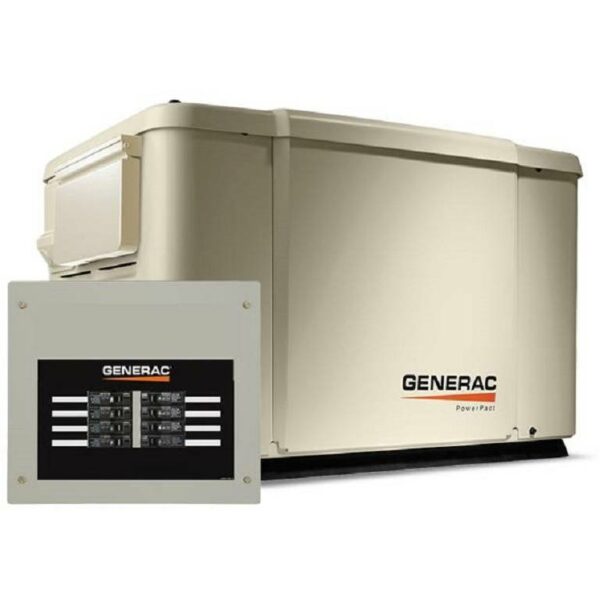 PowerPact 7.5kW Home Backup Generac Generator with 8-circuit Transfer Switch
