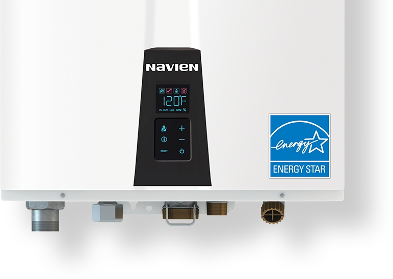 Navien Water Heater Front Panel Control Center
