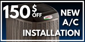 coupon $150 off new a/c installation