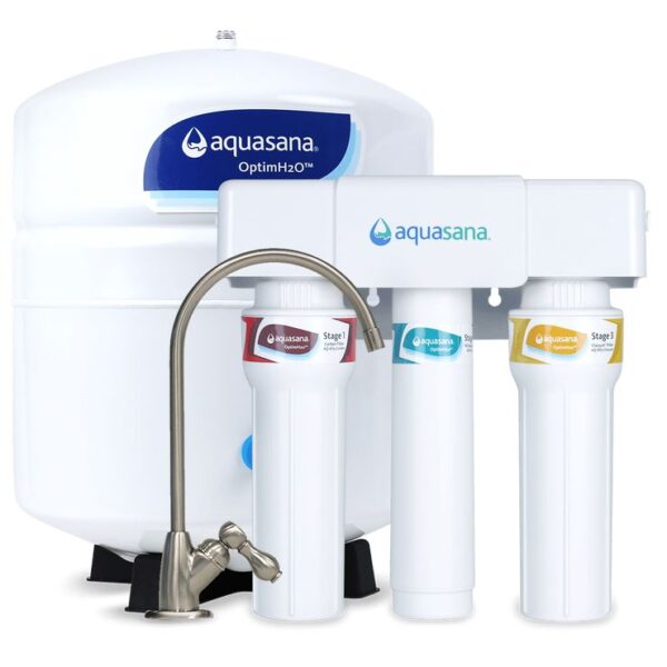 Aquasana OptimH2O Reverse Osmosis + Claryum Under Sink Drinking Water Filter