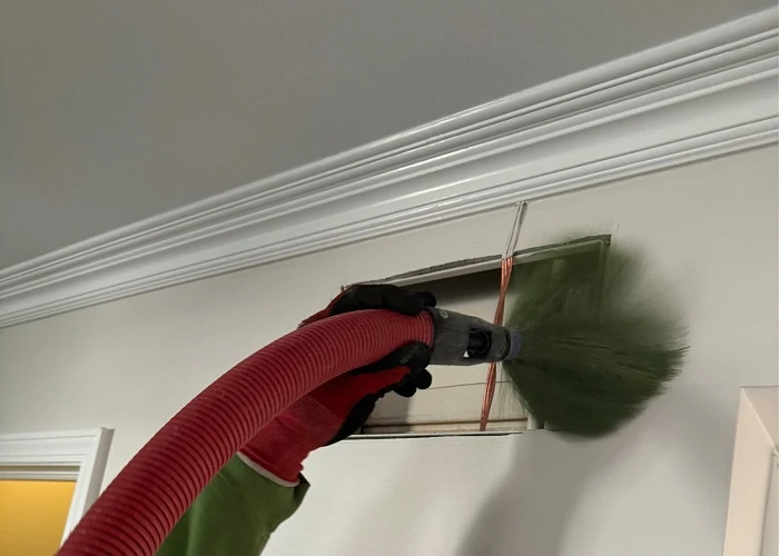 Rotobrush air duct cleaning
